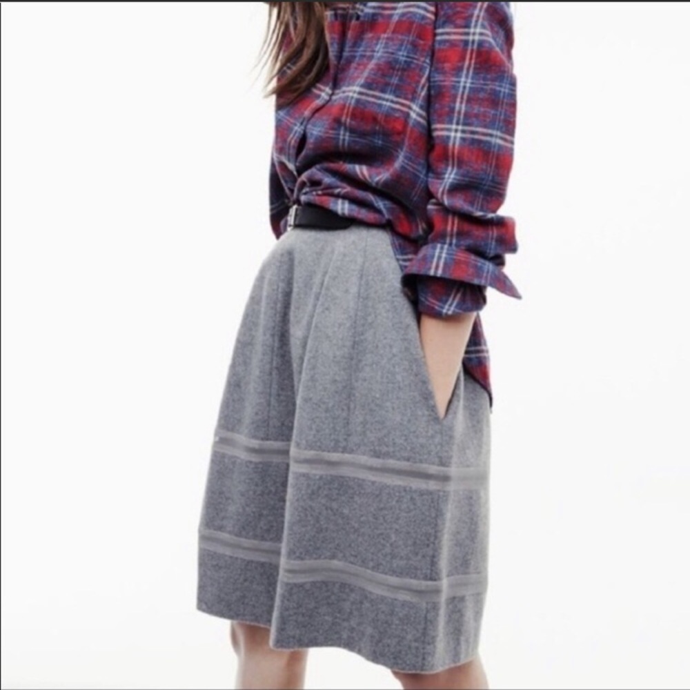 Madewell grey wool skirt